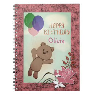 Carnet Personnaliser, personnel, anniversaire, ours en pe