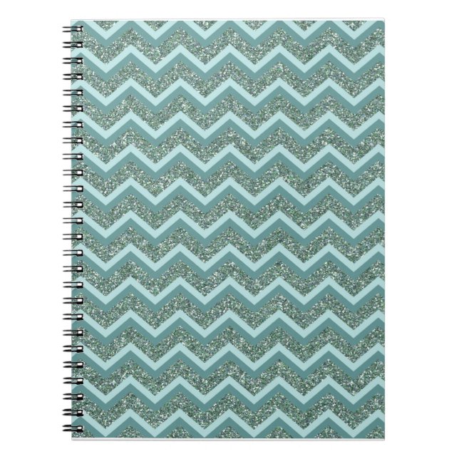 Carnet Personnalisez cette Parties scintillant Turquoise  (Devant)