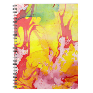 Carnet Personnalisez la tendance moderne Abstrait jaune r