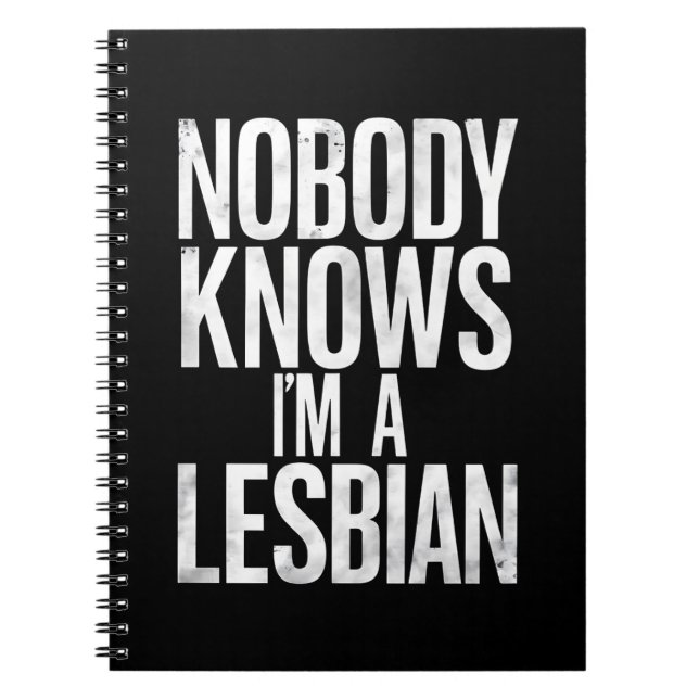 Carnet Personne ne sait que je suis une lesbienne drôle G (Devant)