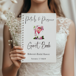 Carnet Pétales & Procuco Pink Floral Fête des mariées Inv