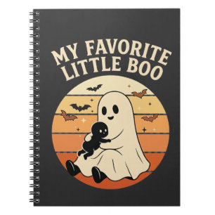 Carnet Petit Boo Halloween Fantôme Bébé Rétro Soleil Favo