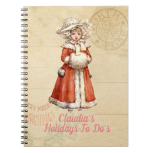 Carnet Petit Caroleur victorien Noël personnalisé