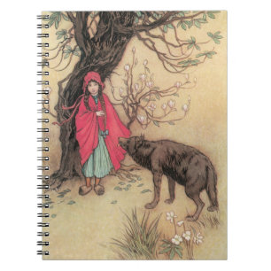 Carnet Petit chapeau rouge vintage par Warwick Goble