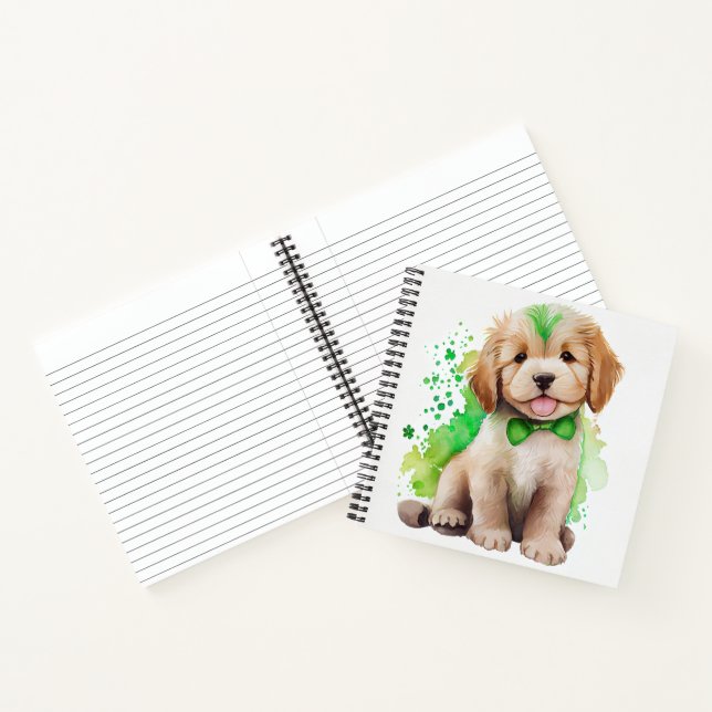 CARNET PETIT CHIEN À PUPPER DE COULEUR D'EAU ADORABLE (Intérieur)