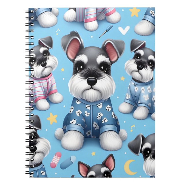 Carnet Petit Chien De Schnauzer Motif Animal (Devant)