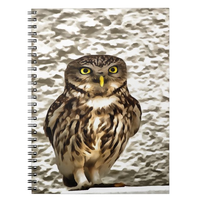 Carnet Petit Chouette Brown Portrait Artistique (Devant)