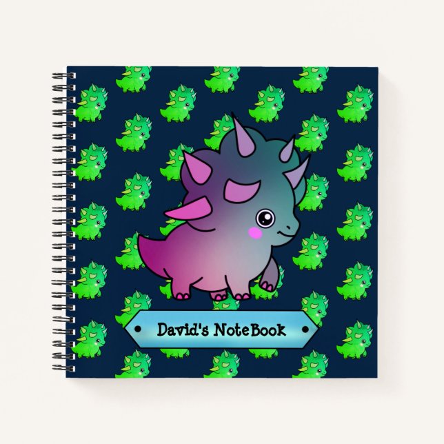 Carnet Petit Dinosaure Vert (Devant)