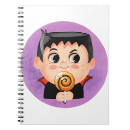 Carnet Petit garçon en costume d'Halloween vampire