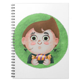 Carnet Petit garçon en costume monstre Halloween