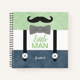 Carnet Petit homme vert marine bébé garçon douche livr