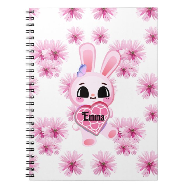 Carnet petit lapin blanc doux (Devant)