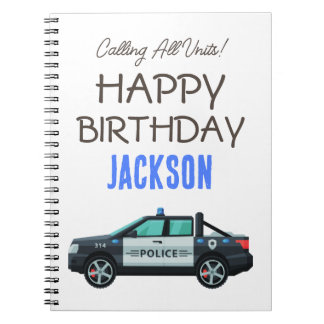 Carnet Petit Officier Anniversaire Police | Personnalisé