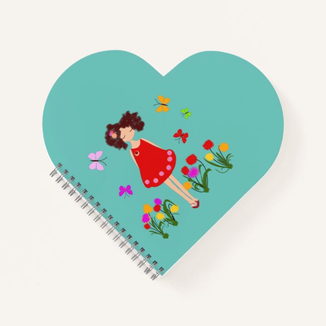 Carnet Petite fille dans le jardin (Devant)