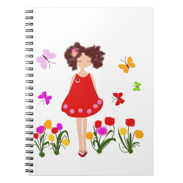 Carnet Petite fille dans le jardin (Devant)