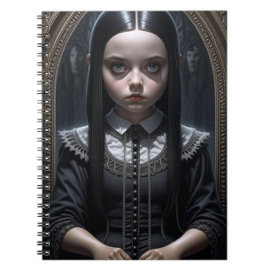 Carnet Petite fille gothique hantant l'art d'intelligence