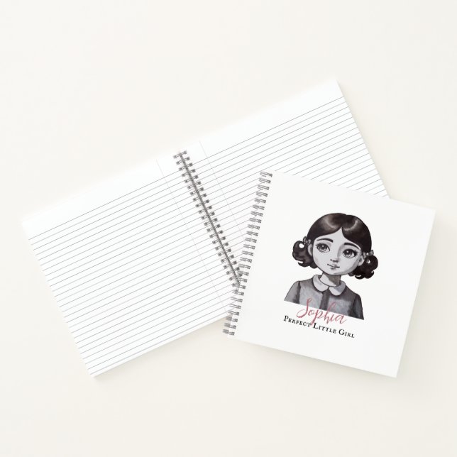 Carnet Petite fille parfaite de l'aquarelle Dernier siècl (Intérieur)