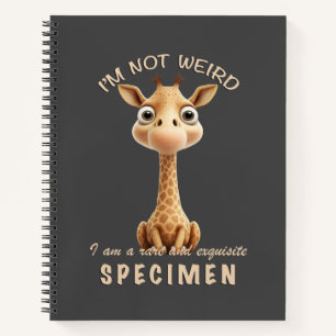 Carnet Petite girafe Je ne suis pas bizarre Je suis rare