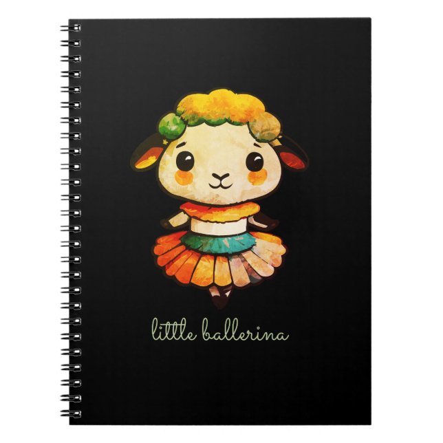Carnet Petite mignonne mouton Ballerina (Devant)
