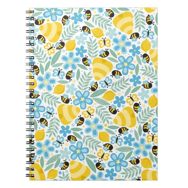 Carnet Petites abeilles domestiques occupées (Devant)