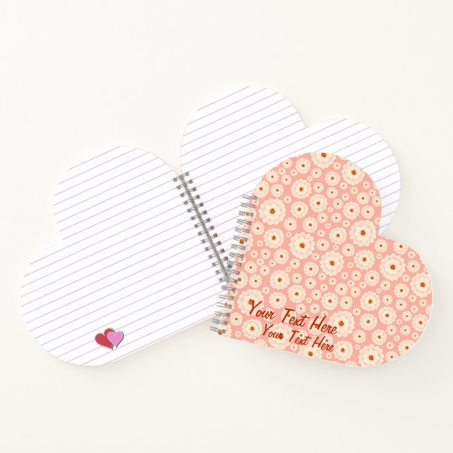 Carnet Petites fleurs roses en poudre (Intérieur)