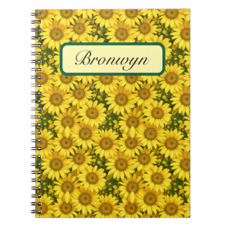 Carnet Petites marguerites jaunes personnalisées