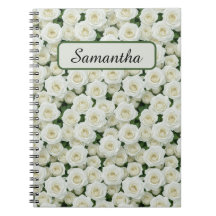 Petites roses blanches personnalisées
