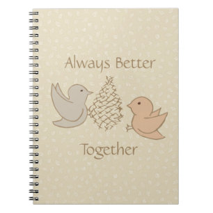 Carnet Petits oiseaux beiges à Feeder - Better Together.