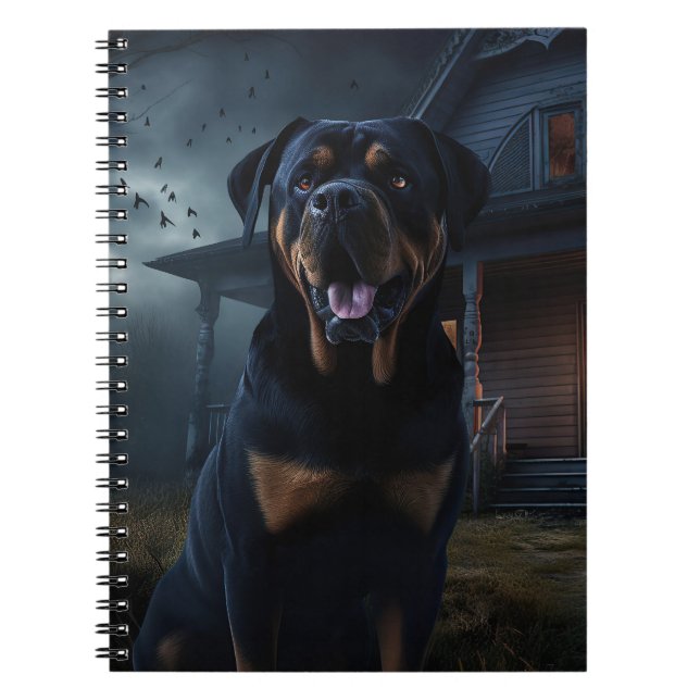 Carnet Peur d'Halloween Rottweiler (Devant)
