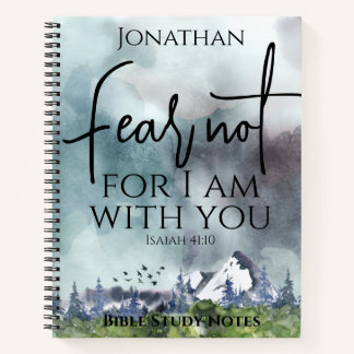 Carnet Peur Pas Bible Verse Aquarelle Nature Pour Lui