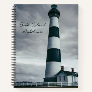 Carnet Phare de Bodie Island noir et blanc