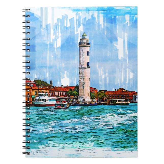 Carnet Phare de Murano, Venise, Italie. (Devant)