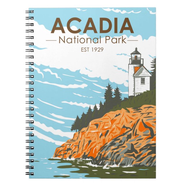 Carnet Phare du port de Bar Park National Acadia (Devant)