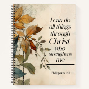 Carnet Philippiens 4:13 Toutes les choses par la Bible du