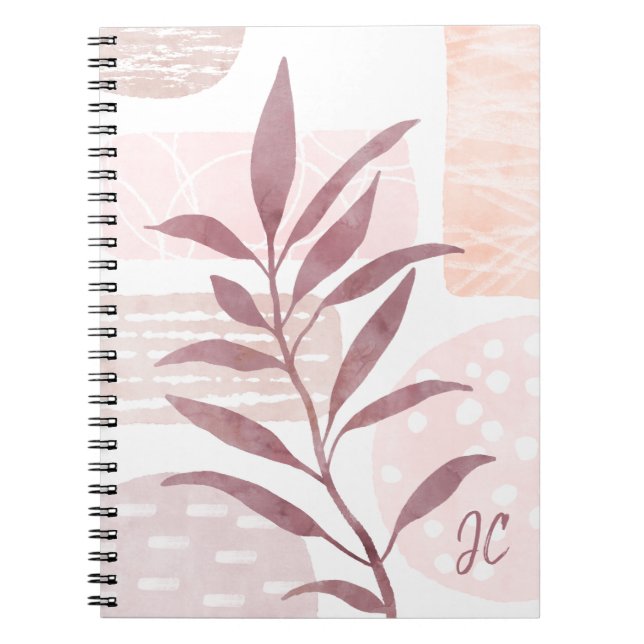 Carnet photo Abstrait de formes aquarelles calmant (Devant)