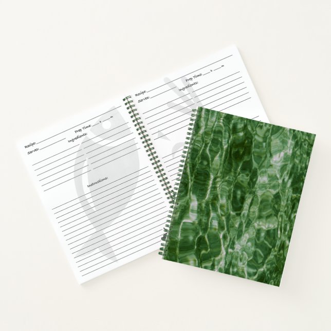 Carnet Photo Abstraite Eau Verte, Faux Marble (Intérieur)