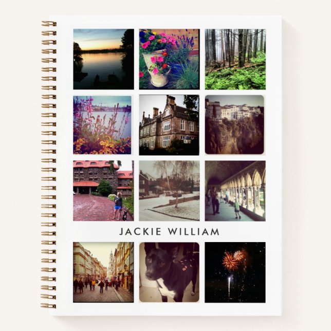 Carnet photo blanc et noir 12 avec texte (Devant)