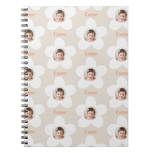 Carnet Photo daisy boho retro terracotta plaisir naturel (Devant)