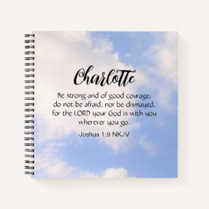 Carnet Photo de Blue Sky Be Not Afraid Bible Verse Nom