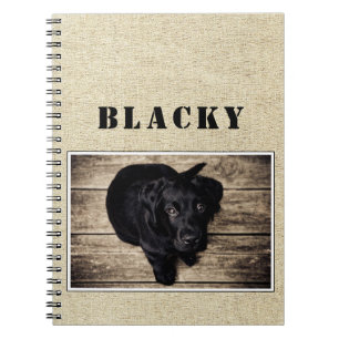 Carnet Photo de Chien rustique mignon avec nom