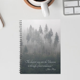 Carnet Photo de forêt sauvage avec citation de John Muir