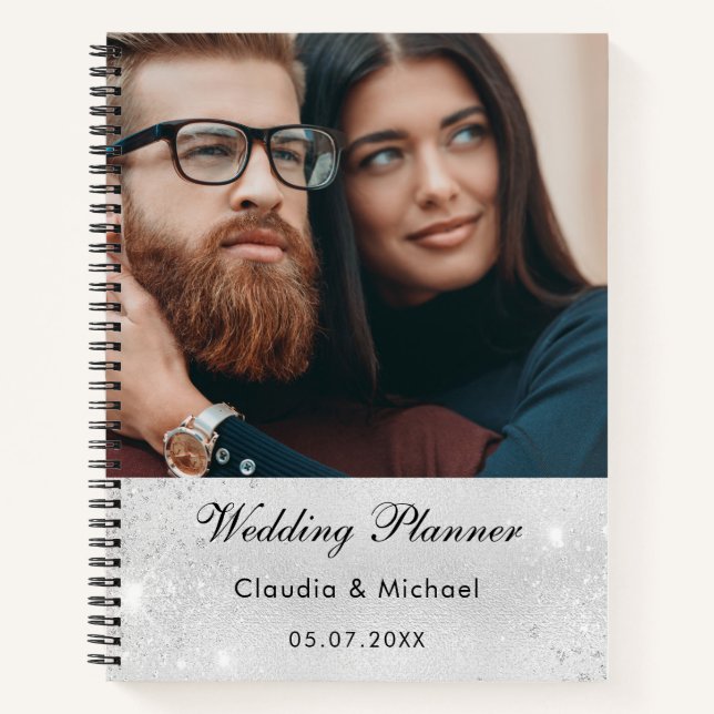 Carnet photo de la mariée mariage parties scintillant arg (Devant)