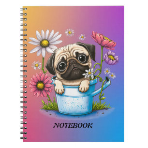 Carnet photo de la spirale de chien mignon