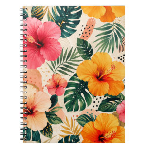 Carnet Photo de motif floral d'hibiscus tropical vibrant