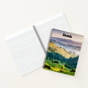 Carnet Photo de paysage naturel de collines ondoyantes