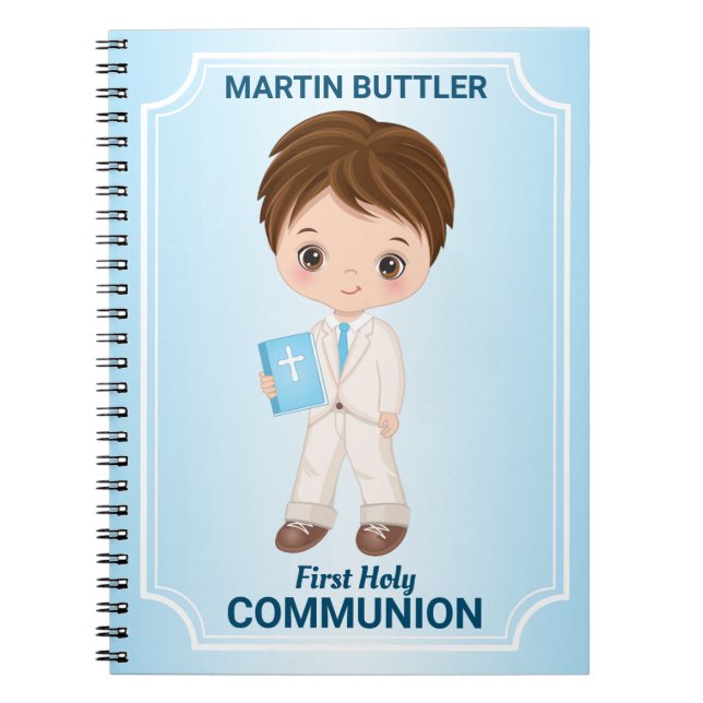 Carnet photo du garçon Fist Holy Communion Spiral (Devant)