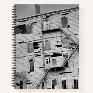 Carnet Photo d'un vieux bâtiment d'usine abandonné et dél