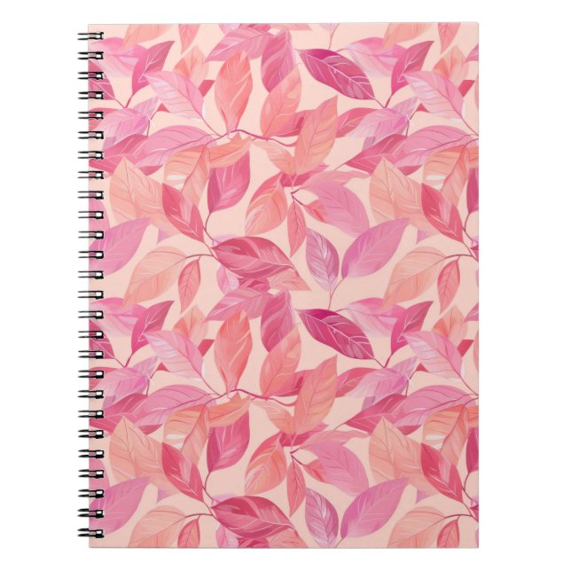 Carnet photo Motif à feuille rose (Devant)