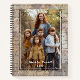 Carnet Photo personnalisé avec écriture manuscrite antiqu