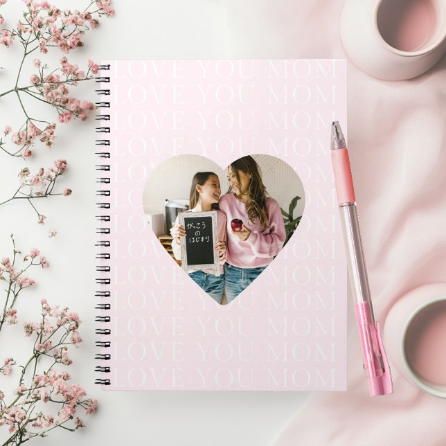 Carnet Photo personnalisé I Love You Mom cœur  (Créateur téléchargé)